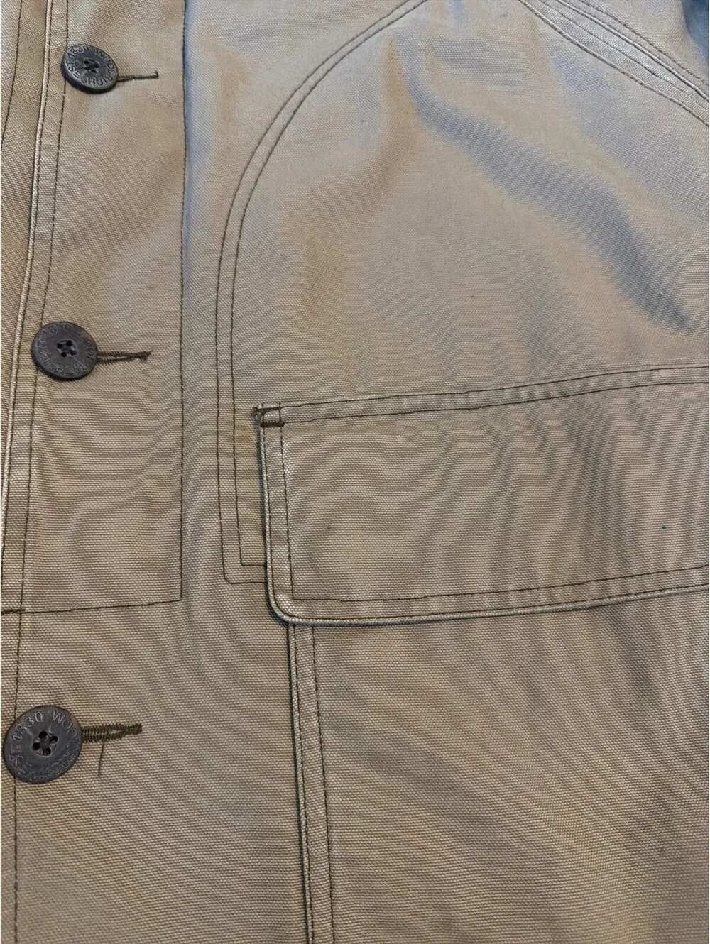 Woolrich Men's Dark Wheat Blanket-Lined Jacket Size Large